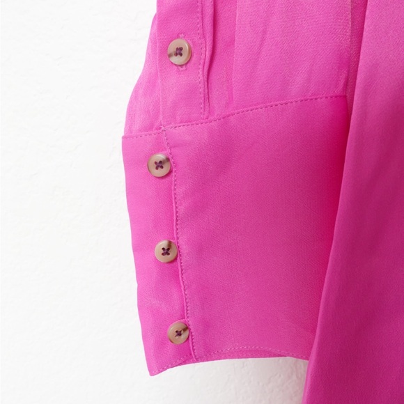 Anthropologie NWT - Pilcro Long-Sleeve Silky Mini Dress - pink rose, Size 10, - Picture 8 of 10